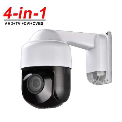 Outdoor Night Vision 3 inch Mini Size Full HD 1080P AHD TVI CVI Analog 4-in-1 Speed Dome PTZ Camera 4X ZOOM Motorized focus len