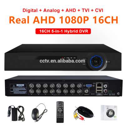 Security 5-in-1 FULL Hybrid AHD 1080P 16CH DVR TVI CVI Analog IP Camera ONVIF 3G WIFI Surveillance DVR Real 1080P HDMI HI3531A